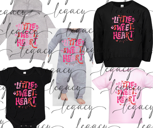 Little sweet heart Valentines Vday 2026 Infant Toddler