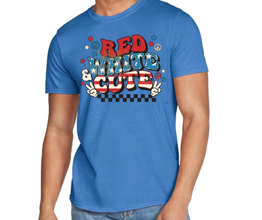 Red White & Cute 4th Red White & Blue American Pride America Freedom