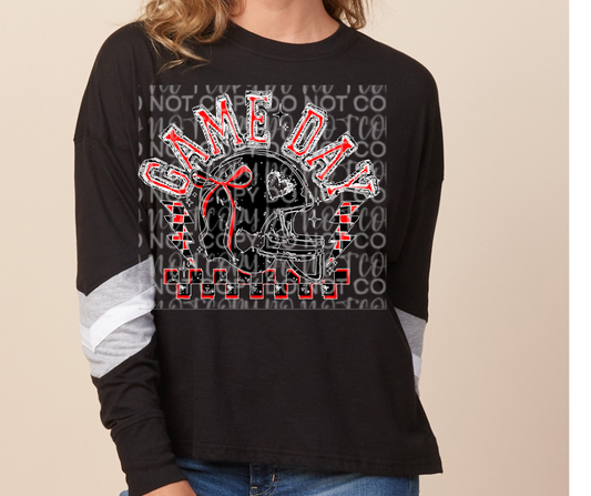 Browns Game Day Long Sleeve Color Block Top Ogemaw Browns 2025