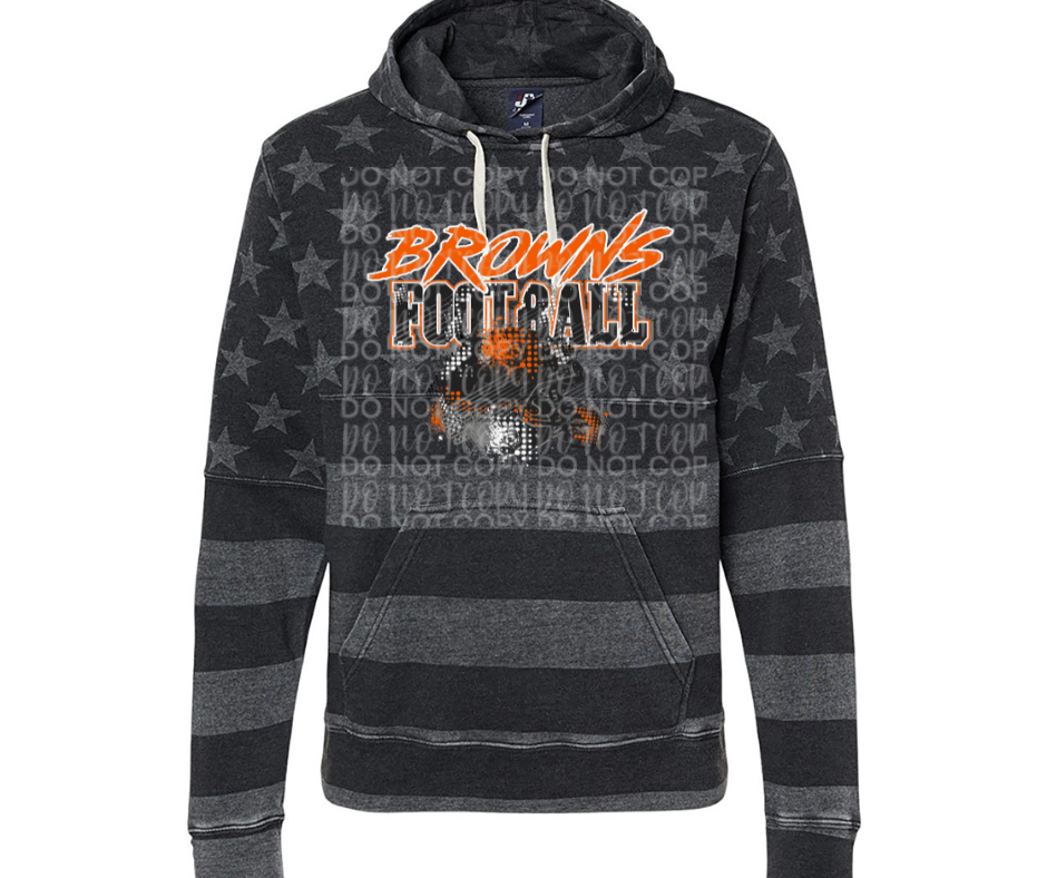Ogemaw Browns 2025 Grunge Helmet Specialty Name Brand Hoodie Options