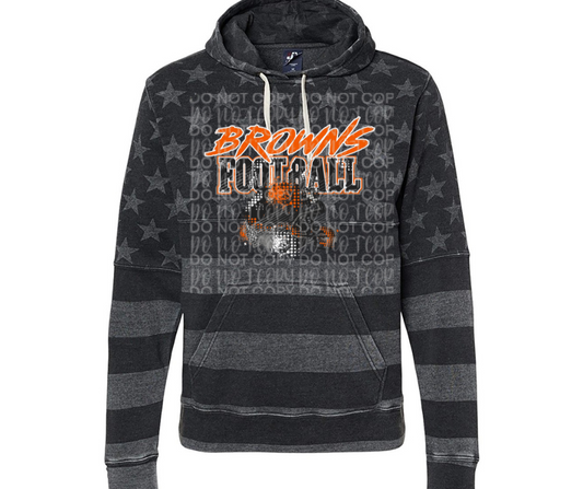 Ogemaw Browns 2025 Grunge Helmet Specialty Name Brand Hoodie Options