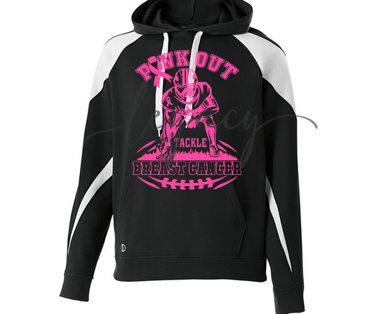 Football Player PINK OUT Football Specialty Hoodies Ogemaw Browns Falcon Football 2025