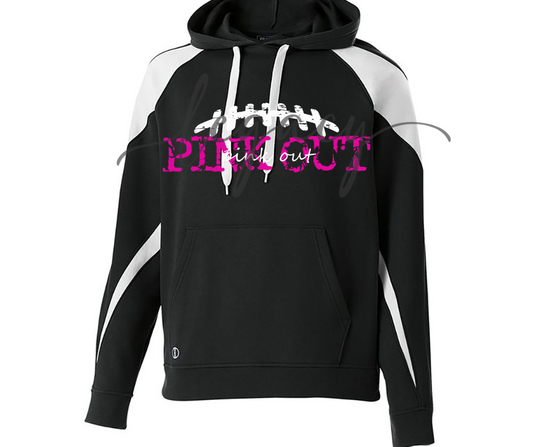 Football Cursive PINK OUT Football Specialty Hoodies Ogemaw Browns Falcon Football 2025