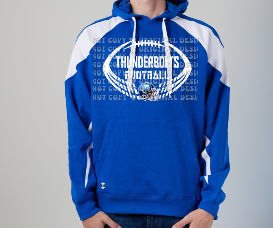 Mio Thunderbolts 2025 Split Football Specialty Name Brand Hoodie Options