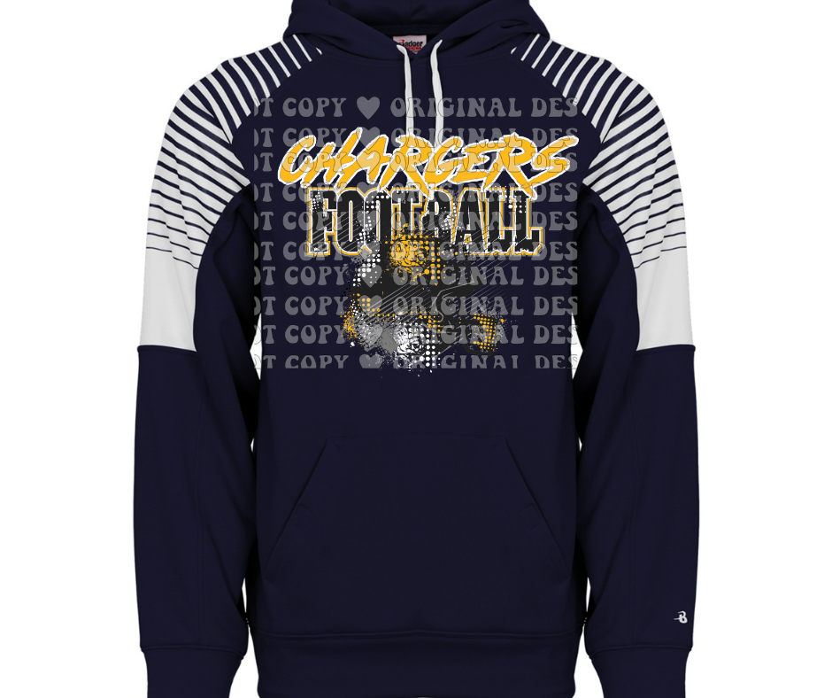 Mio Chargers 2025 Grunge Football Specialty Name Brand Hoodie Options