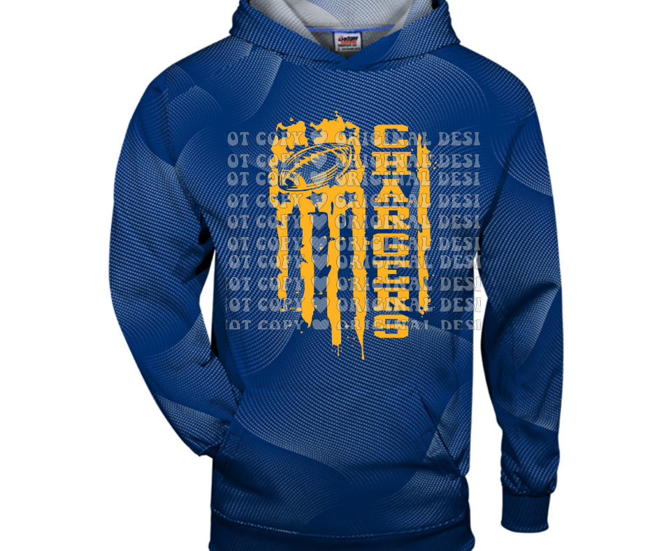 Mio Chargers 2025 Football flag Specialty Name Brand Hoodie Options