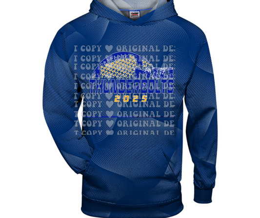 Mio Thunderbolts 2025 Football detail Specialty Name Brand Hoodie Options