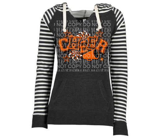 Browns Cheer Striped Sleeves Hoodie Top Options Ogemaw Browns 2025