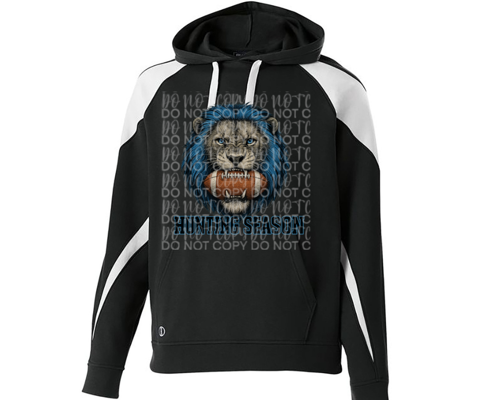 Lions Football Hunting Season Specialty Name Brand Hoodie Options One Pride