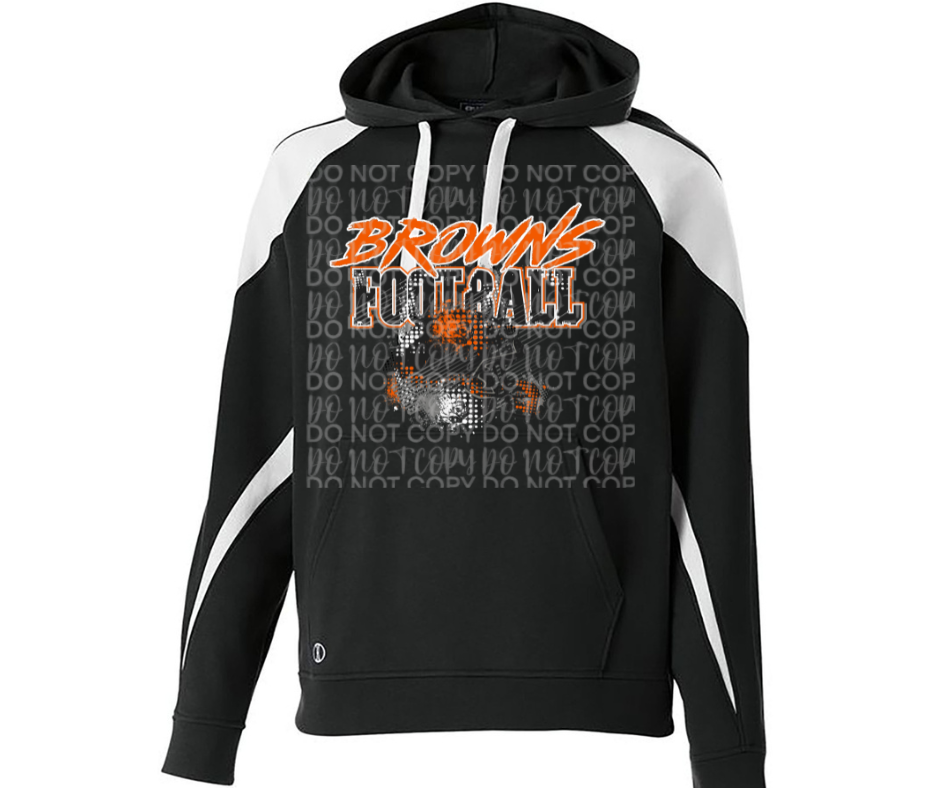 Ogemaw Browns 2025 Grunge Helmet Specialty Name Brand Hoodie Options