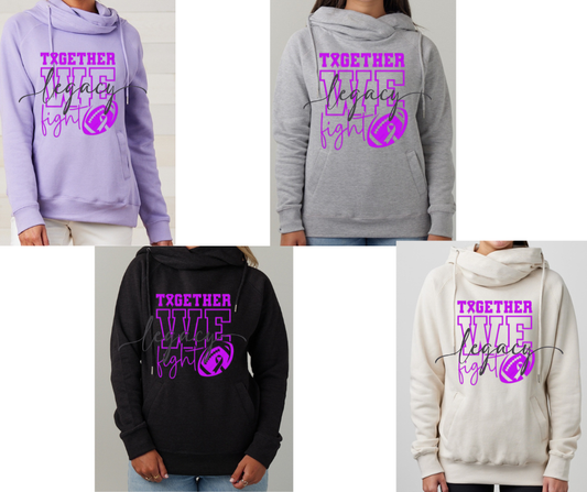 Purple Game Falcon Football Together We Fight Cowl Neck Top Options