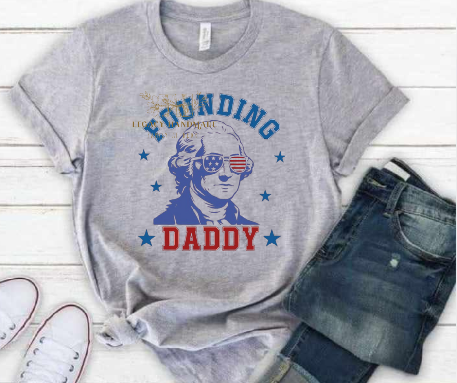 Founding Daddy George Washington 4th Red White & Blue American Pride America Freedom 2025