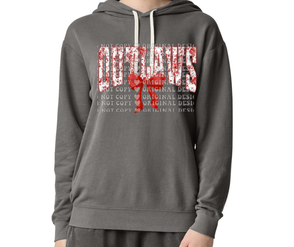 Ogemaw Outlaws 2025 Softball Vintage Comfort Color Top Options Floral Outlaws Bow
