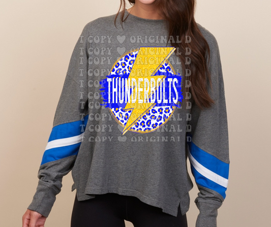 Thunderbolts Circle Lightning Leo Long Sleeve Color Block Top Mio Thunderbolts 2025