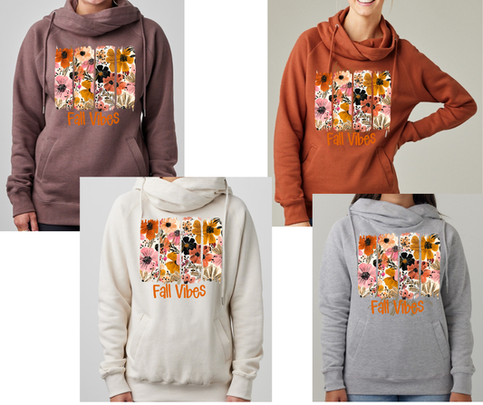 Cute Floral Fall Vibes Halloween Fall Floral Cowlneck sweater Top Options Fall 2025