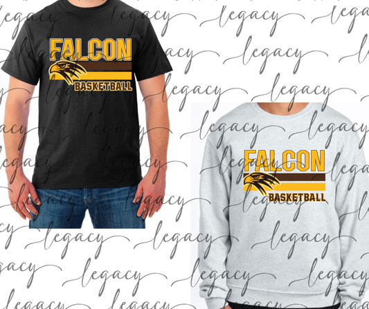 Falcon Basketball Stripes Cotton/Poly Blend Multi Color Top Options Falcon 2025