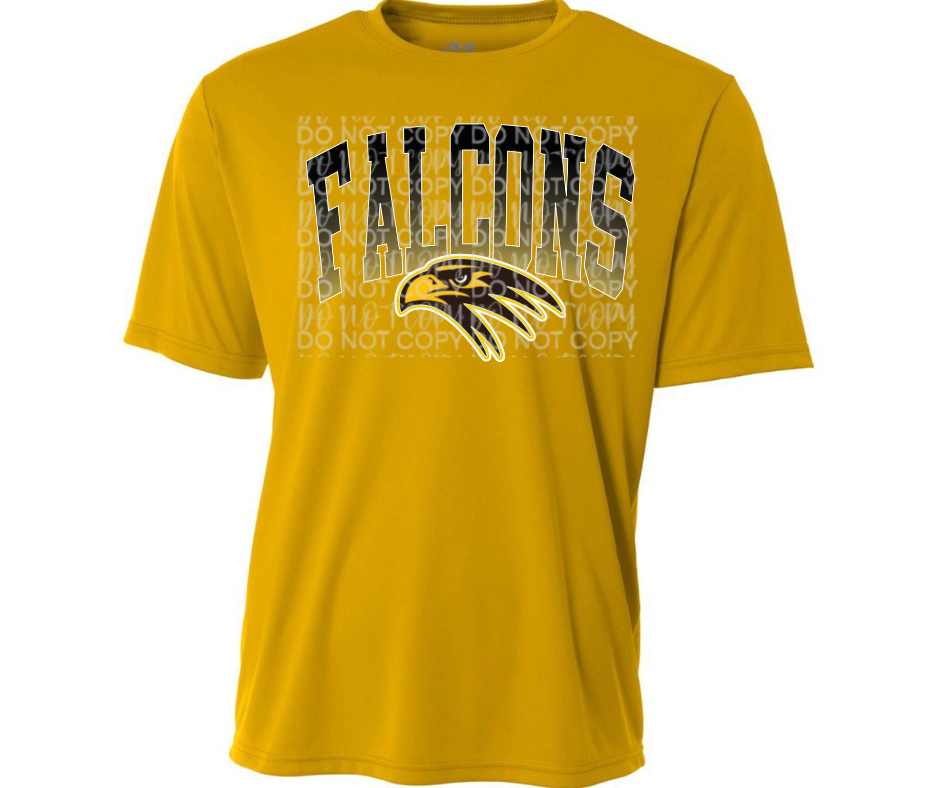 Ogemaw Falcons 2025 Ombre University Falcons Logo Dri Fit Top Options