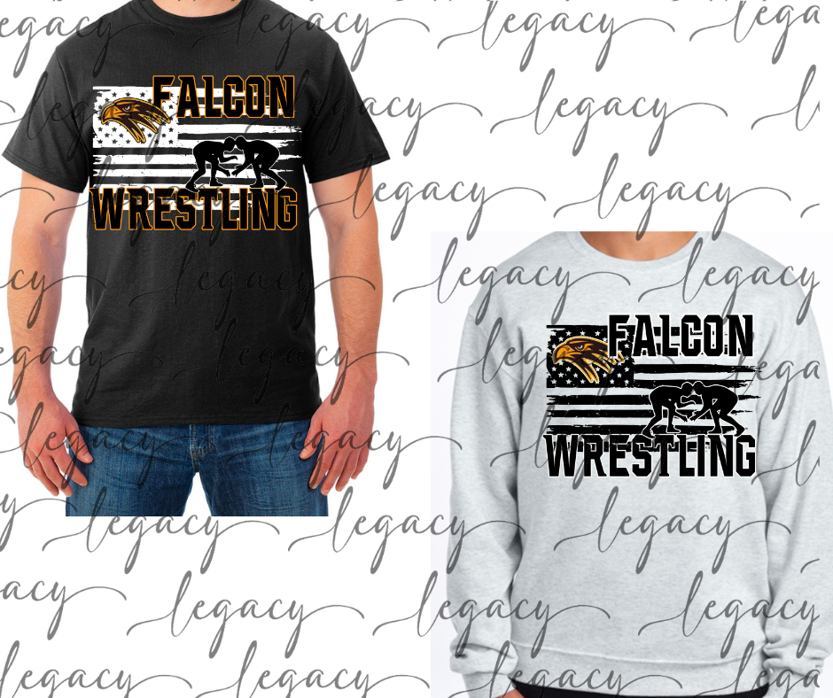 Falcon Flag Cotton/Poly Blend Multi Color Top Options Falcon Wrestling 2025