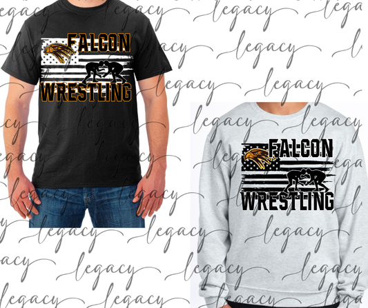 Falcon Flag Cotton/Poly Blend Multi Color Top Options Falcon Wrestling 2025