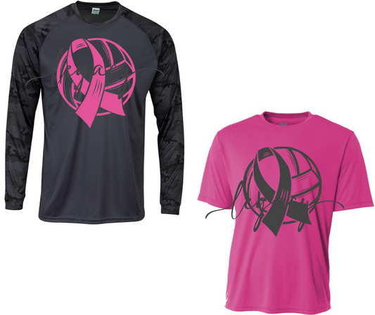 PINK OUT Volleyball Ribbon Performance Dri Fit Top Options