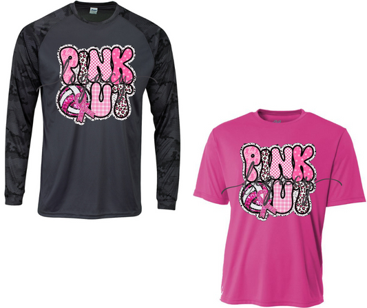 PINK OUT Volleyball Leo Performance Dri Fit Top Options