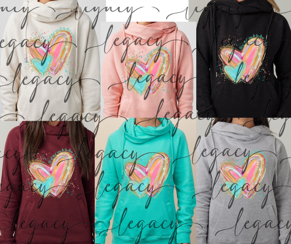 Let all you do be done in love Vday 2026 Cowl Neck Top Multi Color Options