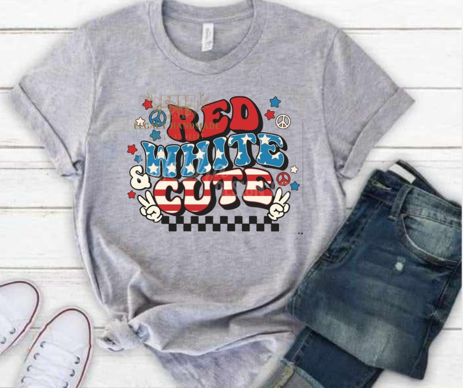 Red White & Cute 4th Red White & Blue American Pride America Freedom