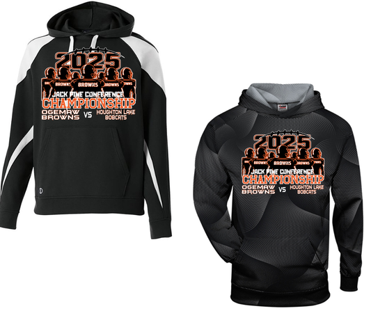 Ogemaw Browns 2025 JPC Championship Specialty Name Brand Hoodie Options