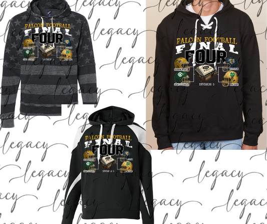 FINAL FOUR 2025 Falcon Football Specialty Hoodie Options