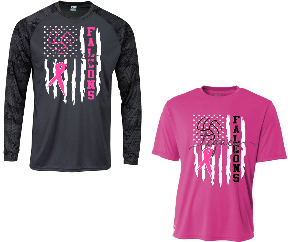 PINK OUT Volleyball Falcons Flag Performance Dri Fit Top Options
