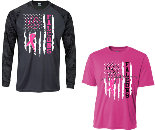 PINK OUT Volleyball Falcons Flag Performance Dri Fit Top Options