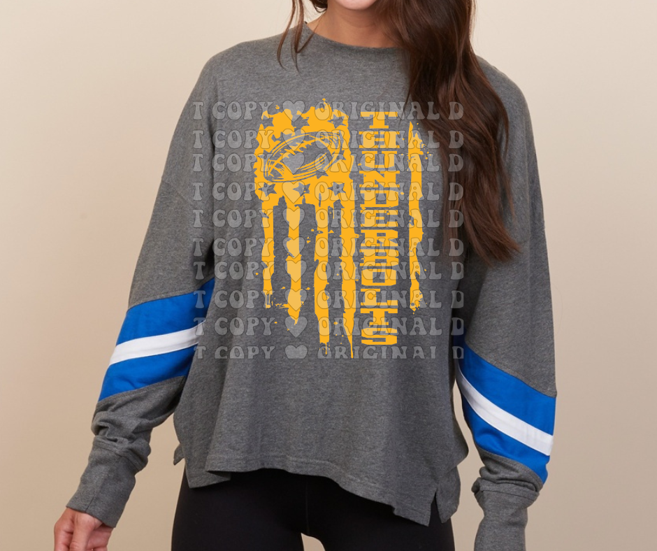 Thunderbolts Football flag Long Sleeve Color Block Top Mio Thunderbolts 2025