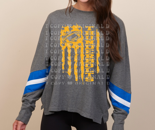 Thunderbolts Football flag Long Sleeve Color Block Top Mio Thunderbolts 2025