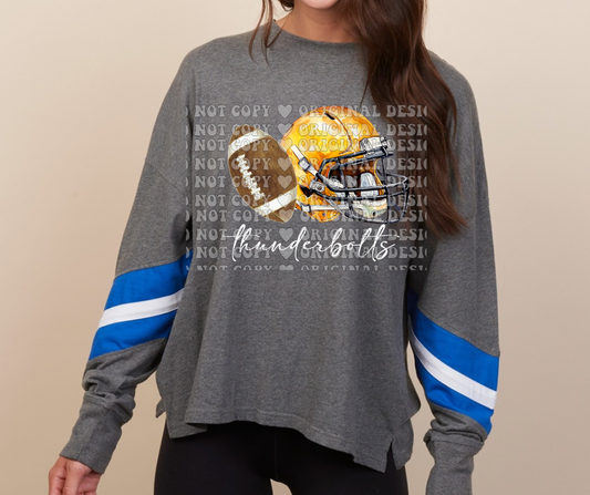 Thunderbolts Vintage helmet football Long Sleeve Color Block Top Mio Thunderbolts 2025