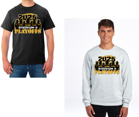 2025 Falcon Football Playoffs Cotton/Poly Blend Multi Color Top Options