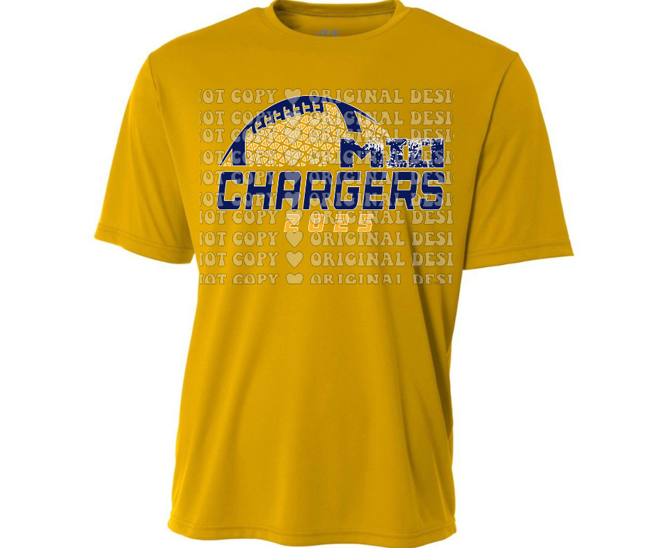 Chargers Football detail Dri Fit Top Options Mio Chargers 2025