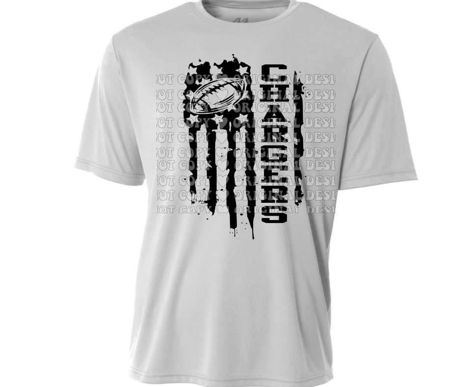 Chargers Football flag detail Dri Fit Top Options Mio Chargers 2025