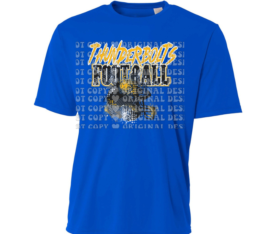 Thunderbolts Grunge Football Dri Fit Top Options Mio Thunderbolts 2025