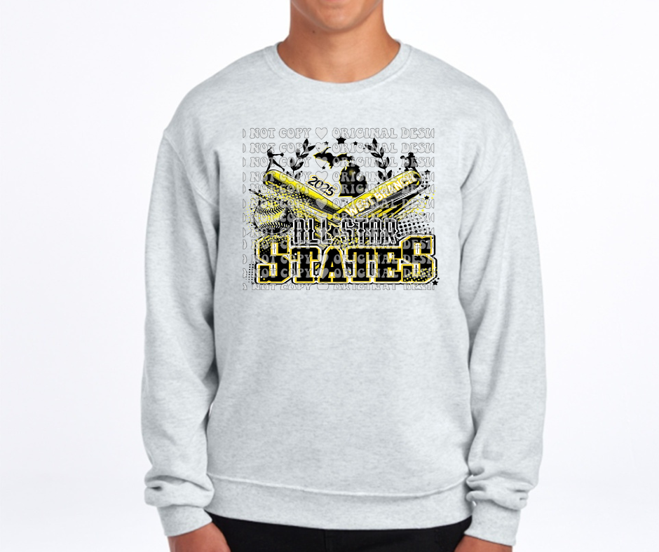 2025 WB All Star States Softball 8-10 Girls Sponsor Shirts
