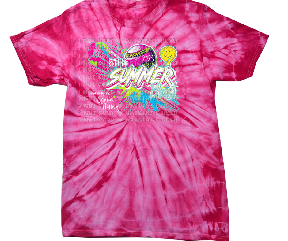 Mid Summer Blast 2025 Tie Dye Tee Options