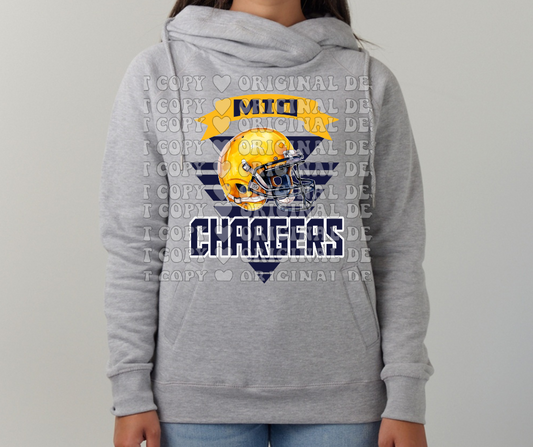 Chargers Banner Cowl Neck Top Options Mio Chargers 2025