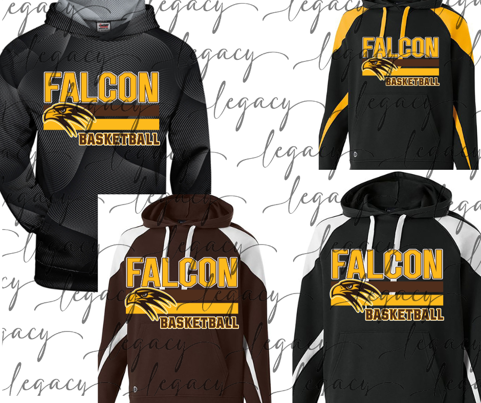 Falcons Basketball Stripes Specialty Hoodie Options Falcon Basketball 2025