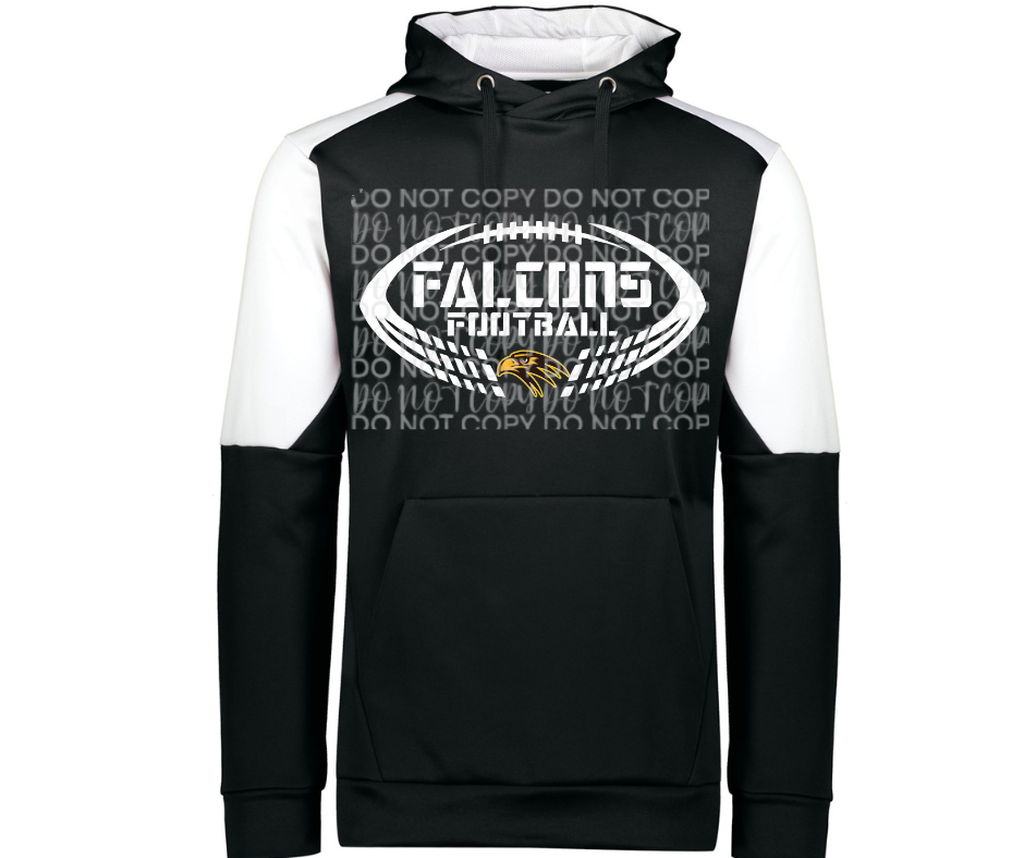 Falcon Football Split ball Specialty Name Brand Hoodie Options