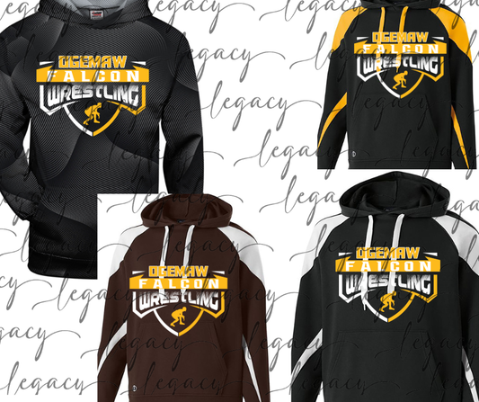 Ogemaw Falcon Wrestling Wrestler Specialty Name Brand Hoodie Options Falcon Wrestling 2025