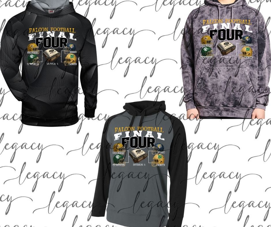 FINAL FOUR 2025 Falcon Football Specialty Hoodie Options