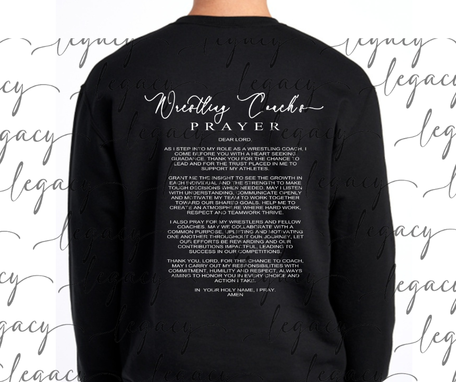 Wrestling Coach's Prayer Wrestling 2025 Cotton/Poly Blend Multi Color Top Options Wrestling 2025