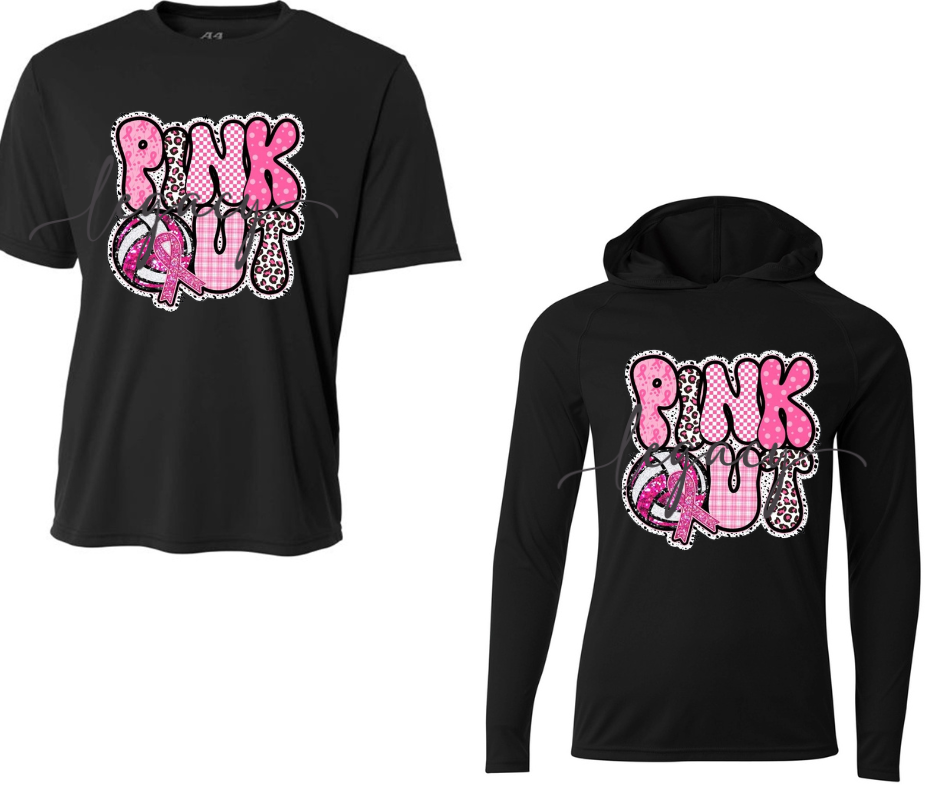 PINK OUT Volleyball Leo Performance Dri Fit Top Options