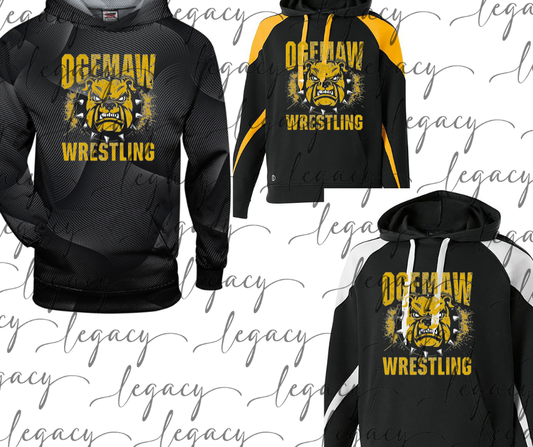 Fierce Bully Ogemaw Wrestling Specialty Name Brand Hoodie Options Bulldogs 2025
