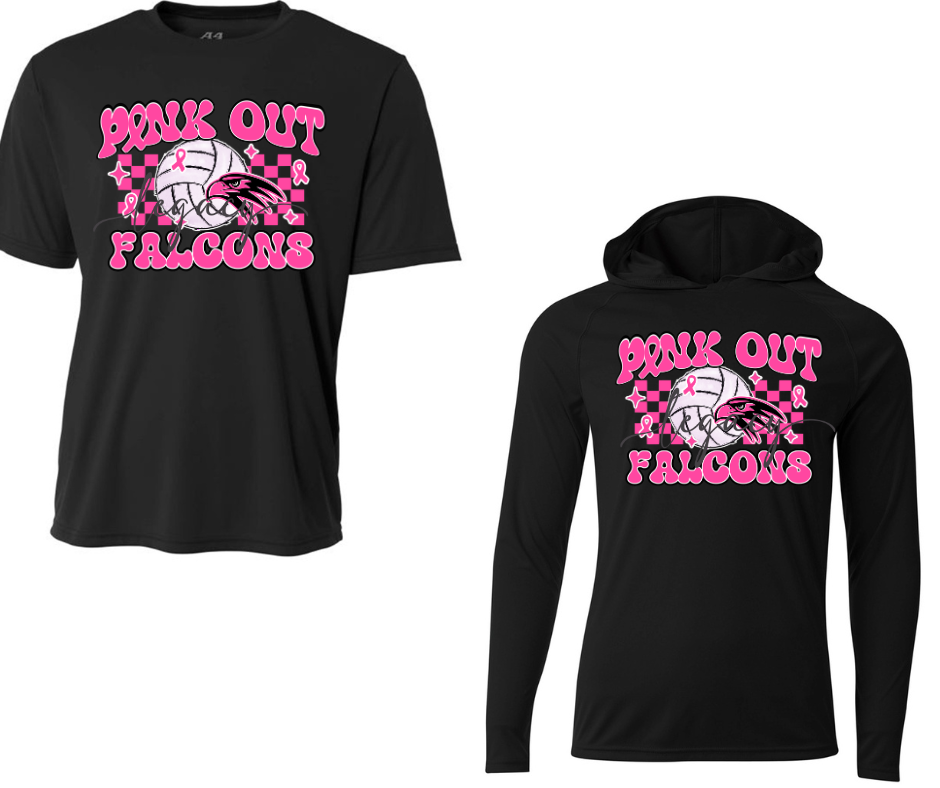 PINK OUT Volleyball Falcons Performance Dri Fit Top Options