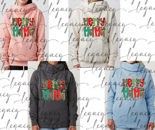 Merry Mama Cowl Neck Top Multi Color Options Holiday Magic